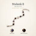 Mulank 8 Saturn Charm Bracelet with Lapis Lazuli and Black Tourmaline – World of Oorja
