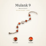 Mulank 9 Mars Charm Bracelet with Red Jasper and Carnelian ā World of Oorja