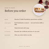 5 Mukhi Rudraksha Bracelet – before you order: size, what is in the box, energised after order