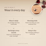 How to wear your Evil Eye Ring – daily wear, morning wish, recharge on selenite or moonlight
