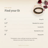 Smoky Quartz Bracelet size guide – 6 to 8 inch
