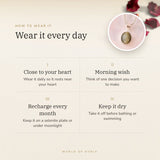 How to wear your Cat's Eye (Lehsunia) Pendant – daily wear, morning wish, recharge on selenite or moonlight