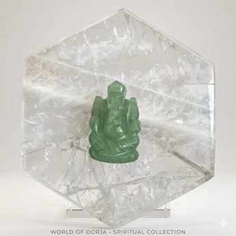 Green Aventurine Ganesha idol for car