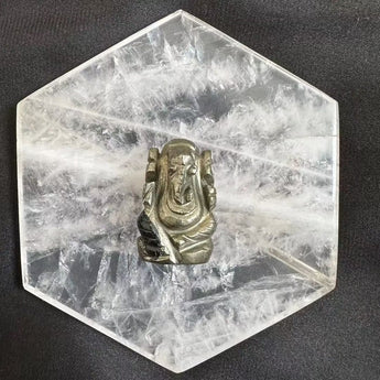 Pyrite Ganesha idol for car