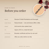 Silver Plated Rudraksha & Karungali Bracelet – before you order: size, what is in the box, energised after order