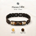 Pisces zodiac bracelet with Citrine and Tiger Eye โ Meen rashi crystal bracelet
