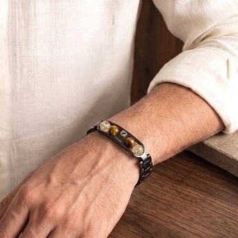 Wearing the Pisces zodiac bracelet on the wrist