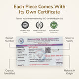 Pisces Constellation Bracelet lab certificate – tested at an ISO certified gem lab
