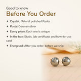 Polished Pyrite Studs – good to know before you order