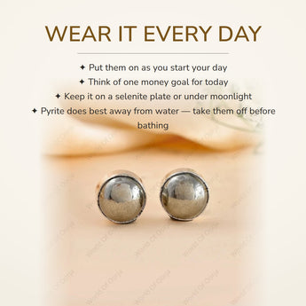 How to wear your Polished Pyrite Studs