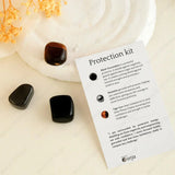 Protection tumble stones – black tourmaline, hematite and tiger eye