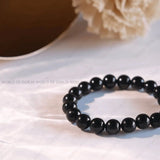 Protection and Peace bracelet combo worn on wrist - natural crystals for grounding and calm