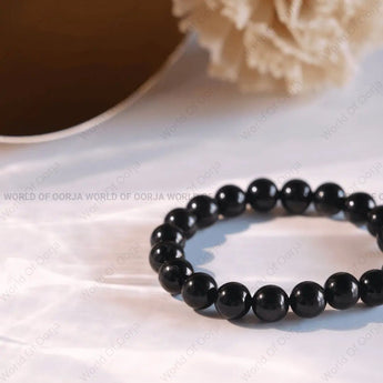Protection and Peace bracelet combo worn on wrist - natural crystals for grounding and calm