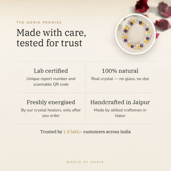 The Oorja promise – Mulank 3 Bracelet, lab certified and energised after you order