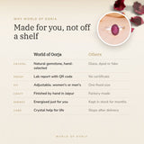 Why World of Oorja – Ruby (Manik) Ring made for you, finished by hand in Jaipur
