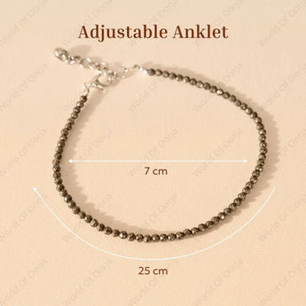 Pyrite Anklet – Natural AAA Grade Pyrite Stones