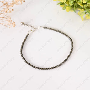 Pyrite Anklet – Wealth Grounded in Every Step