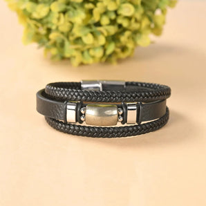 Pyrite Leather Bracelet – image 1