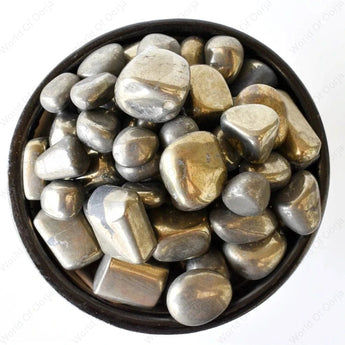 Pyrite Tumble Stones - WorldOfOorja