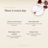 How to wear your Carnelian Heart Pendant – daily wear, morning wish, recharge on selenite or moonlight