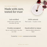 The Oorja promise – Black Obsidian Pendant, lab certified and energised after you order