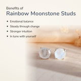 Benefits of Rainbow Moonstone Studs – World of Oorja