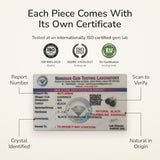 Raw Black Tourmaline Studs lab certificate – tested at an ISO certified gem lab
