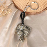 Raw Pyrite Cluster Keychain - WorldOfOorja