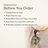 Raw Pyrite Cluster Keychain – good to know before you order