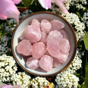 Raw Rose Quartz Cluster — The Moon Ritual