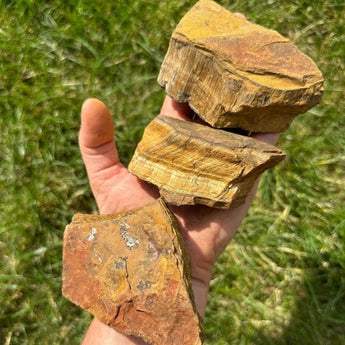 Raw Tiger Eye Cluster - WorldOfOorja