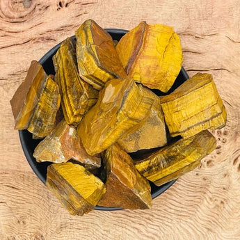 Raw Tiger Eye Cluster - WorldOfOorja