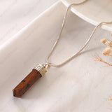 Red Jasper Pencil Pendant - WorldOfOorja