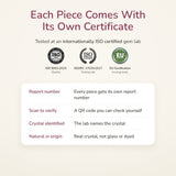 Rhodochrosite Bracelet lab certificate – tested at an ISO certified gem lab