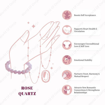 Rose Quartz Bracelet - WorldOfOorja