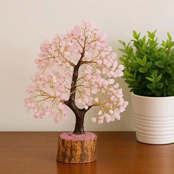 Rose Quartz Crystal Tree - WorldOfOorja