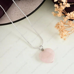 Rose Quartz Heart Pendant — The Love Sanctuary