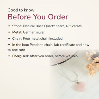 Rose Quartz Heart Pendant – good to know before you order
