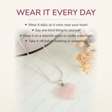 How to wear your Rose Quartz Heart Pendant