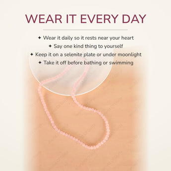 How to wear your Rose Quartz Necklace