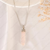 Rose Quartz Pencil Pendant - WorldOfOorja