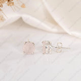 Rose Quartz Studs - WorldOfOorja