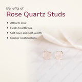 Benefits of Rose Quartz Studs – World of Oorja