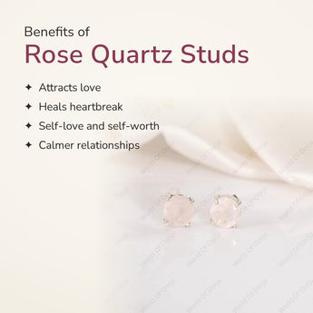 Benefits of Rose Quartz Studs – World of Oorja