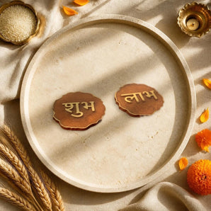 Shubh Labh – Handcrafted Prosperity Symbol - WorldOfOorja