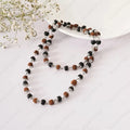 Silver Plated Divine Rudraksha Karungali Mala (Govt. Certified) - WorldOfOorja