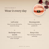 How to wear your Taurus Zodiac Bracelet – left wrist, morning wish, recharge on selenite or moonlight