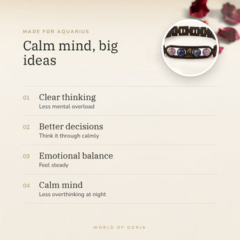 Aquarius Metal Zodiac Bracelet benefits – World of Oorja