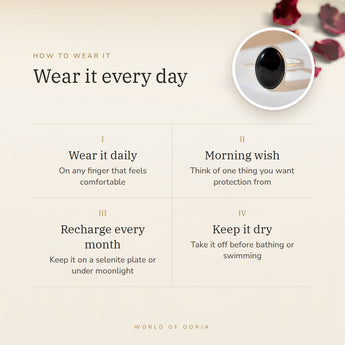 How to wear your Black Obsidian Ring – daily wear, morning wish, recharge on selenite or moonlight