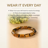 How to wear your Tiger Eye Cylinder Bracelet